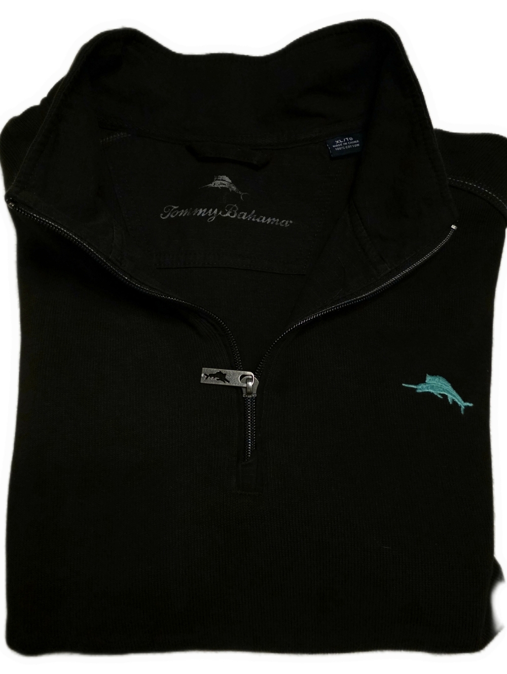 Tommy Bahama Black Half-Zip XL - Picture 5 of 7